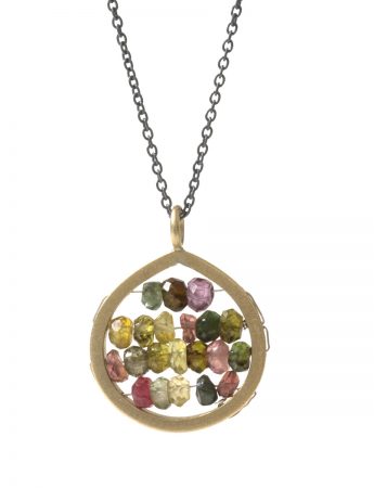 Small Broad Teardrop Reef Necklace – Tourmaline