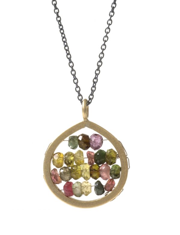Small Broad Teardrop Reef Necklace – Tourmaline