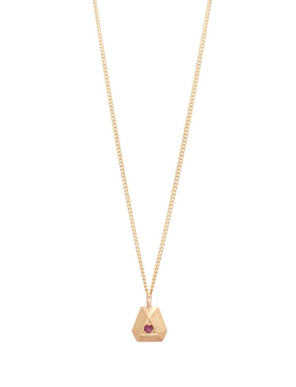 Ruby Point Necklace – Yellow Gold