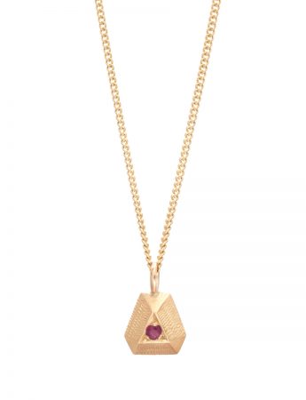 Ruby Point Necklace – Yellow Gold