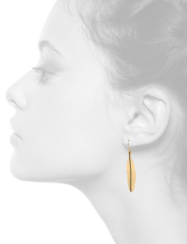 Eucalyptus Leaf Earrings – Yellow Gold