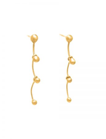 Gouttes Earrings – Matte Yellow Gold