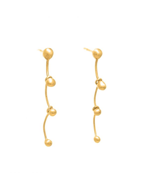 Gouttes Earrings – Matte Yellow Gold