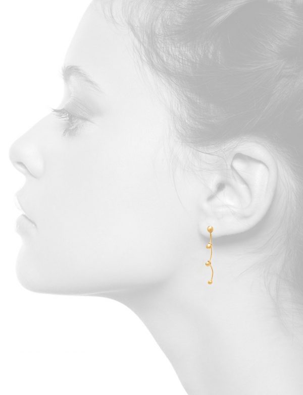 Gouttes Earrings – Matte Yellow Gold