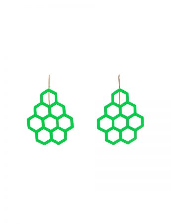 Honeycomb Earrings – Green