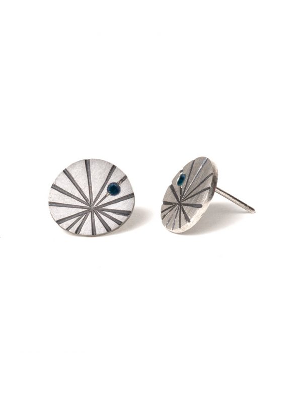 Large Fan Shell Stud Earrings – Tourmaline