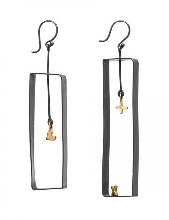 Love XO Rectangle Earrings