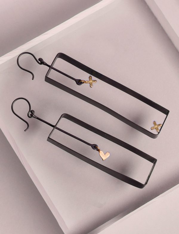 Love XO Rectangle Earrings