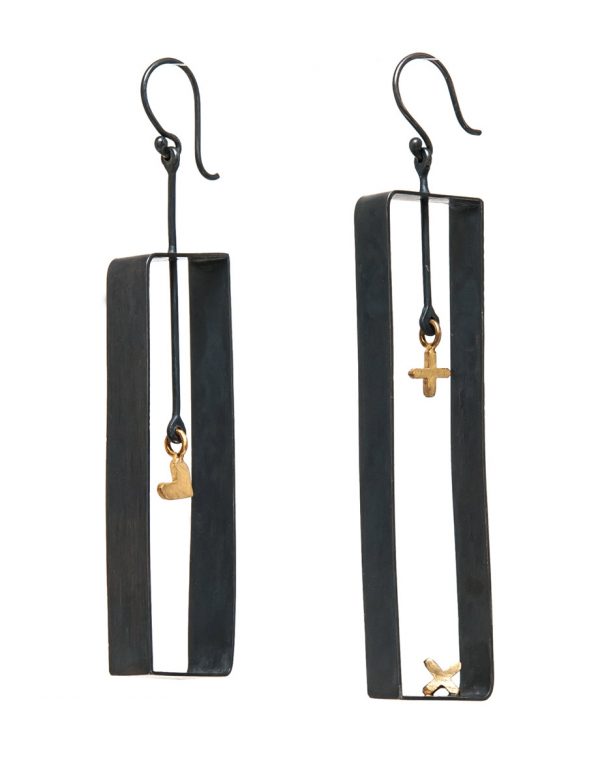 Love XO Rectangle Earrings