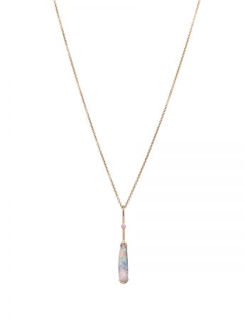 Australian Boulder Opal & Pink Sapphire Necklace