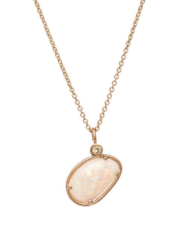 Balance Necklace – Opal & Sapphire