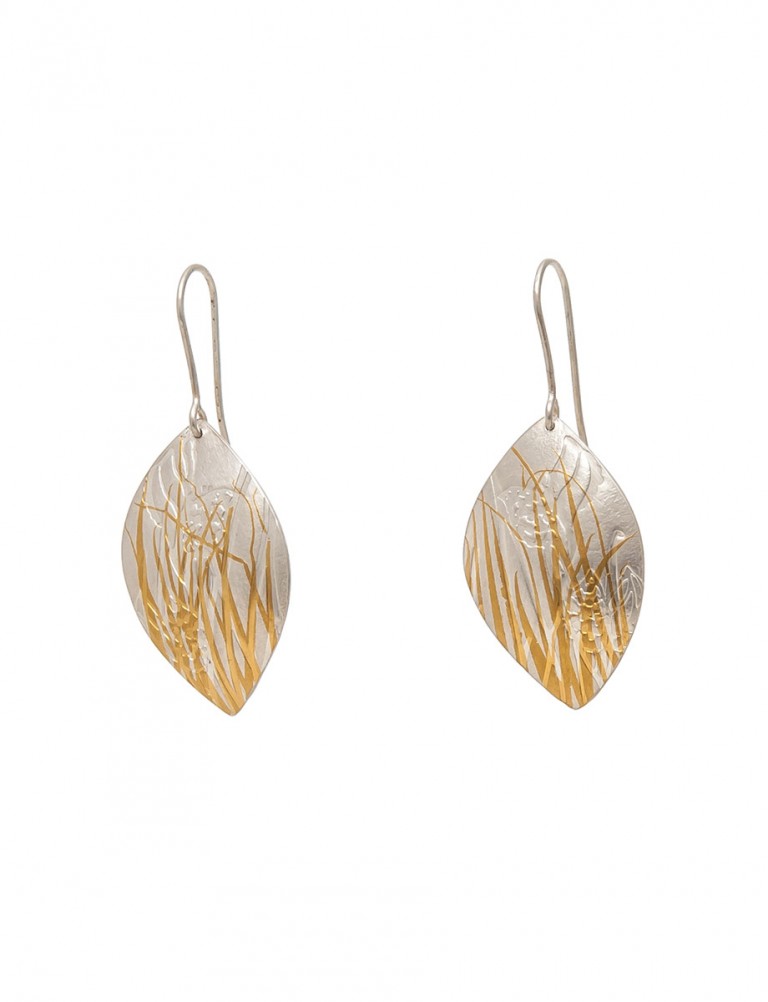 Bushland Earrings – Silver & Gold