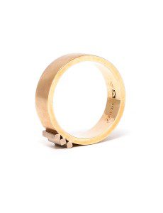 Concertina Yellow & White Gold Ring - Julie Carter - Angle