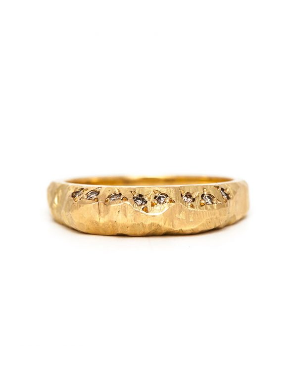 Golden Mountain Champagne Diamond Ring