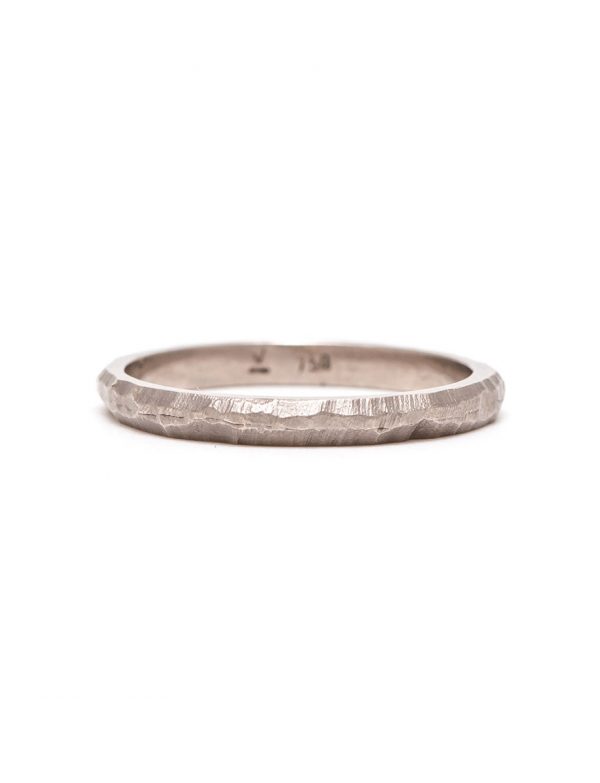 Golden Path I Thin Wedder Ring – White Gold