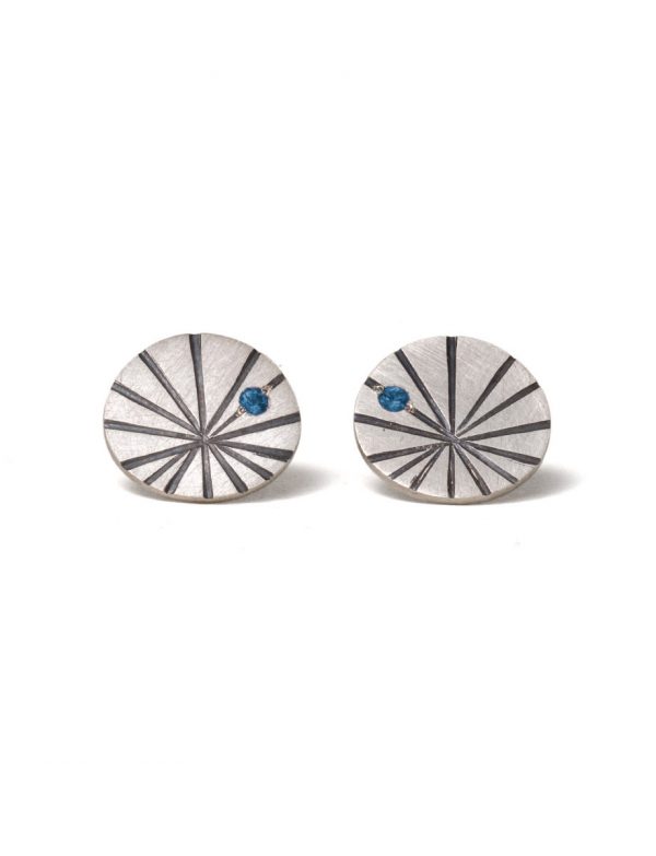 Large Fan Shell Stud Earrings – Tourmaline