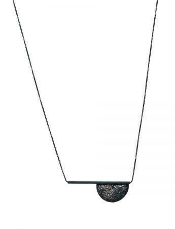 Moonscape Semicircle and Line Necklace