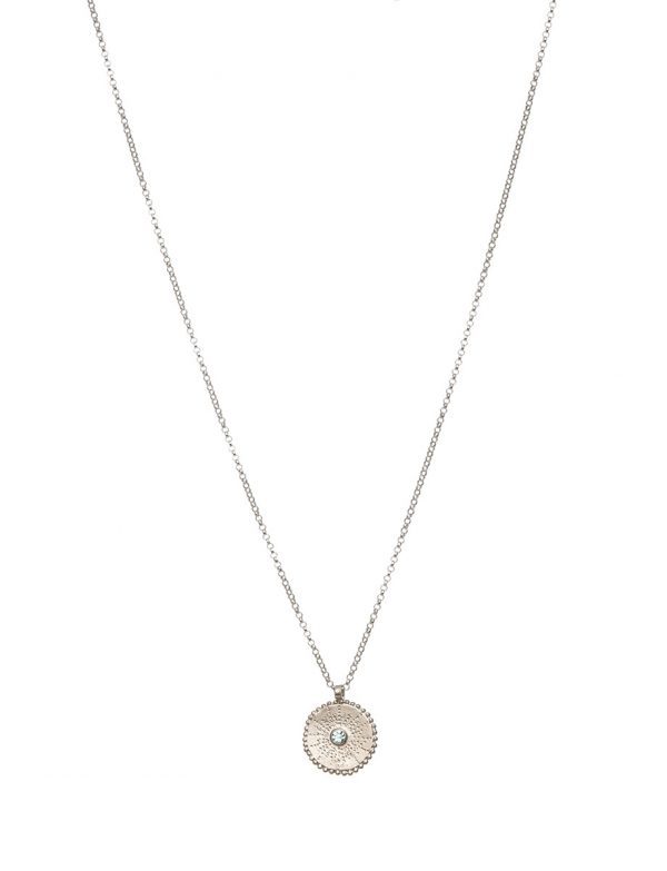 Silver Star Necklace – Aquamarine