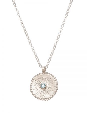 Silver Star Necklace – Aquamarine