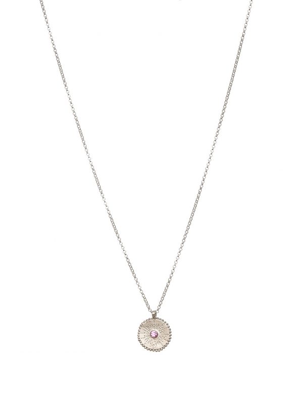 Silver Star Necklace – Pink Tourmaline