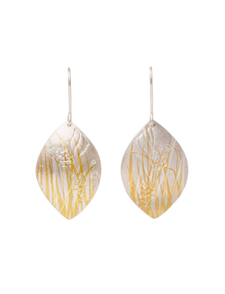 Bushland Earrings – Silver & Gold