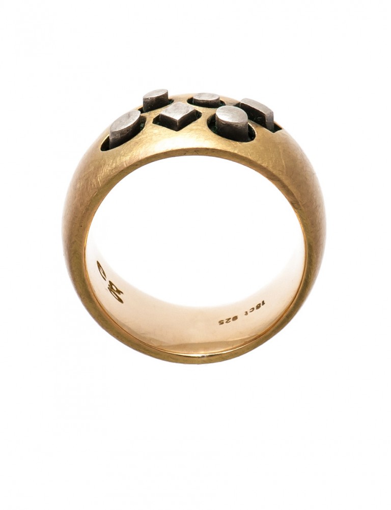 Stonemason Ring – Gold & Silver