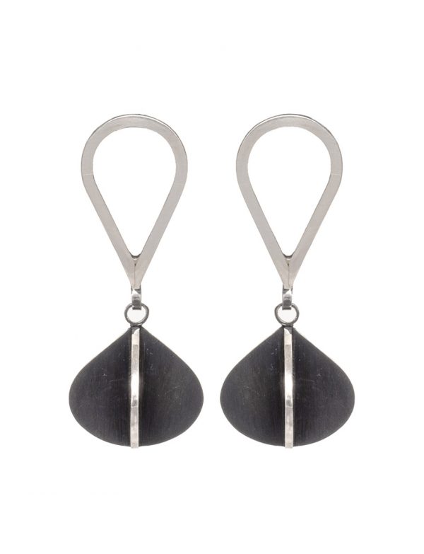 Black Double Pod X Series Dangle Earrings