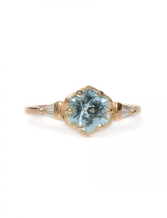 Crystalline Frequency Ring – Blue Topaz & Diamonds