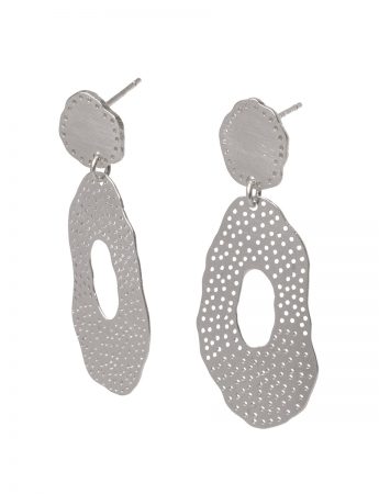 Double Piece O Earrings – Silver