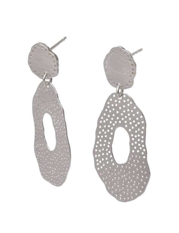 Double Piece O Earrings – Silver