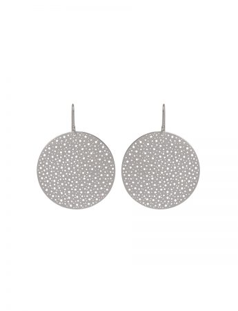 Extra Large Disk Earrings – Silver