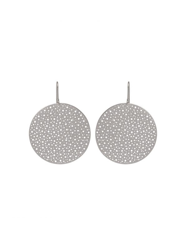 Extra Large Disk Earrings – Silver