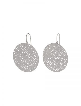 Extra Large Disk Earrings – Silver