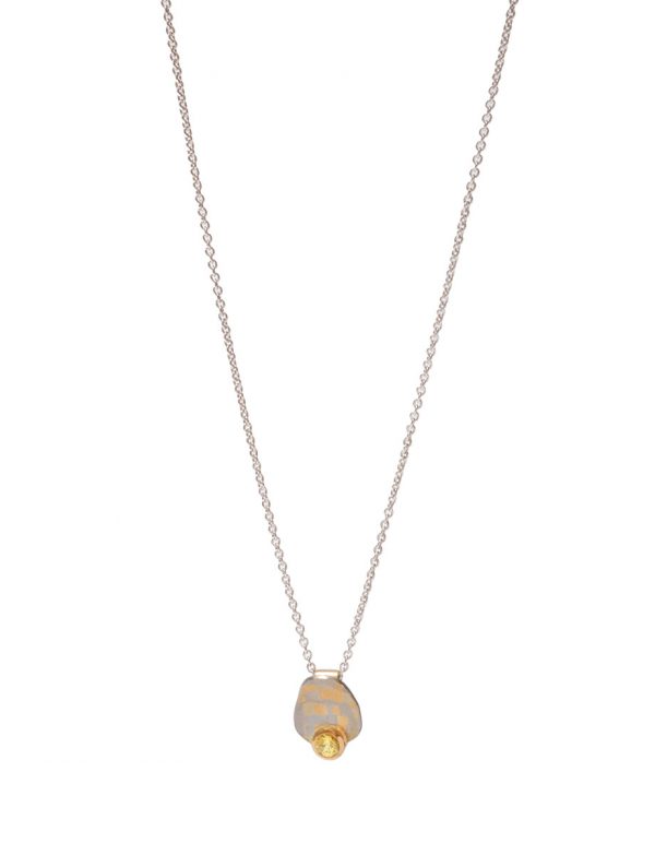 Guided Terrain Pendant Necklace – Yellow Sapphire