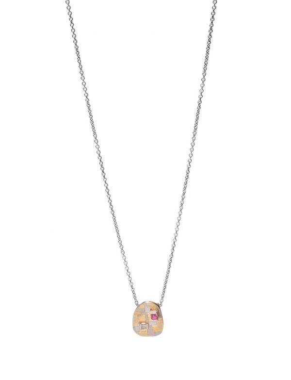 Remembered Terrain Pendant Necklace – Ruby & Diamond