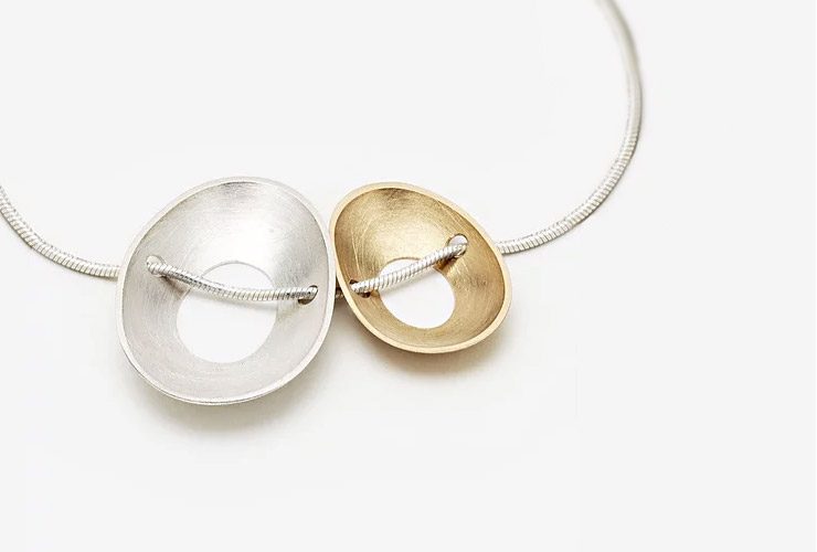 Side by Side Periwinkle Necklace by Katheryn Leopoldseder