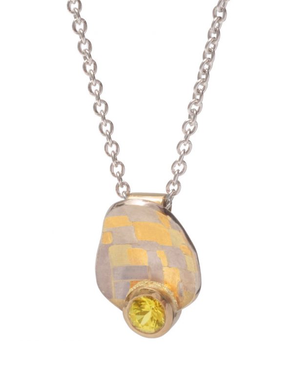 Guided Terrain Pendant Necklace – Yellow Sapphire