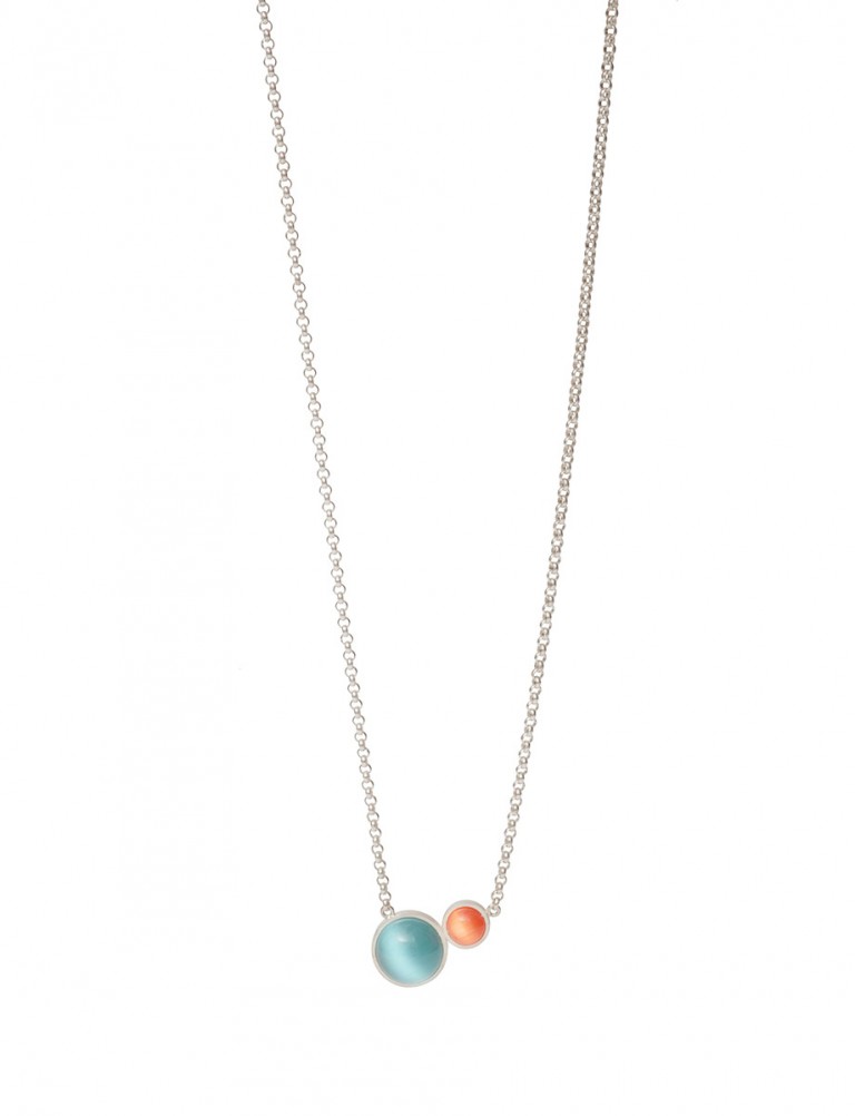 Planets Necklace – Blue and Orange