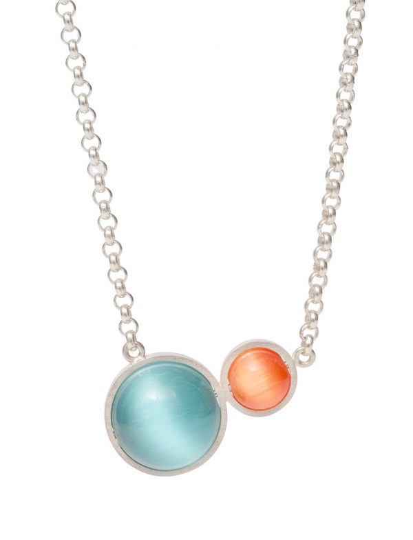 Planets Necklace – Blue and Orange