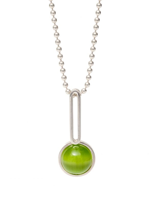 Chromatic Solo Sphere Pendant Necklace – Green