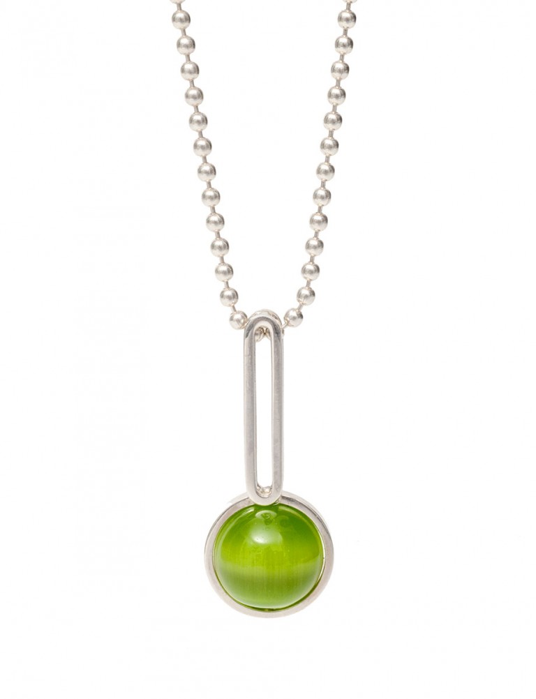 Chromatic Solo Sphere Pendant Necklace – Green