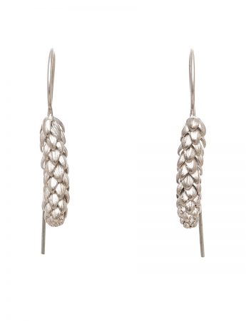 Long Norfolk Pine Hook Earrings – Silver