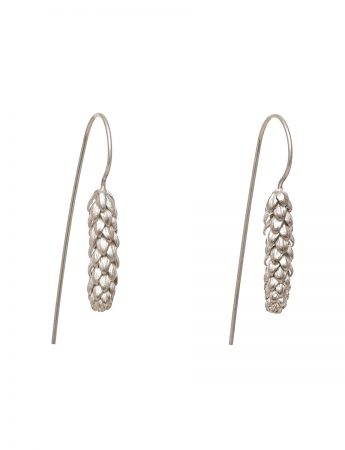 Long Norfolk Pine Hook Earrings – Silver