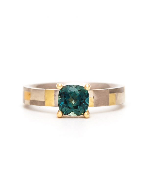 Promised Terrain Ring – Green Sapphire