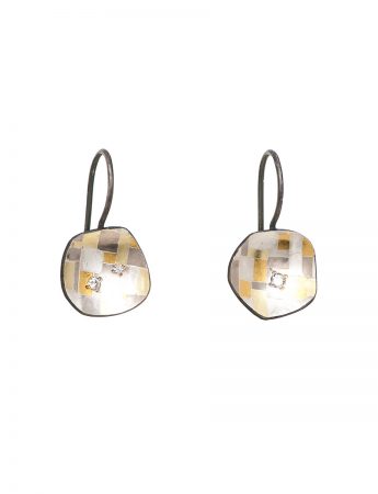 Shadowed Terrain Hook Earrings – Diamonds