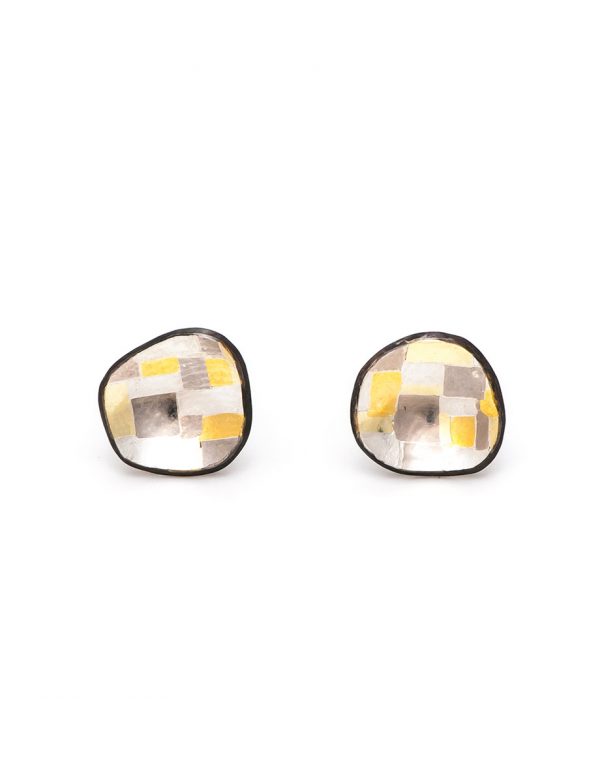 Shadowed Terrain Organic Stud Earrings