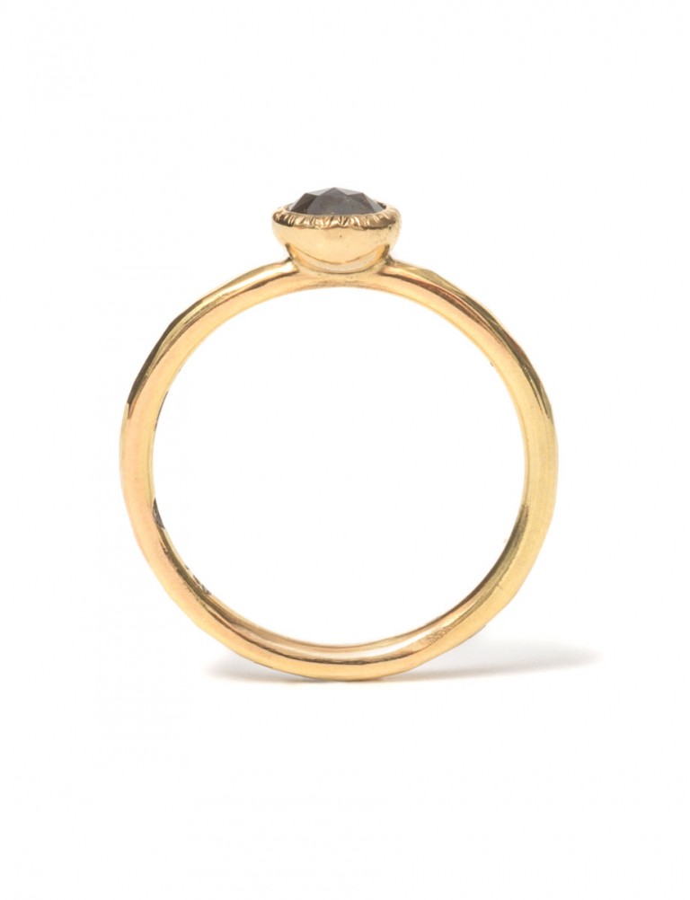 Burnt Umber Diamond Ring – Yellow Gold