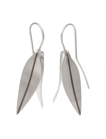 Folded Eucalypt Hook Earrings