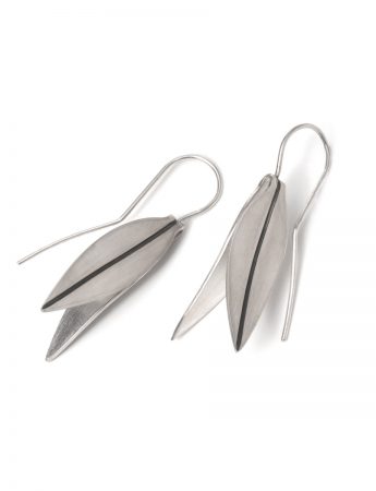 Folded Eucalypt Hook Earrings