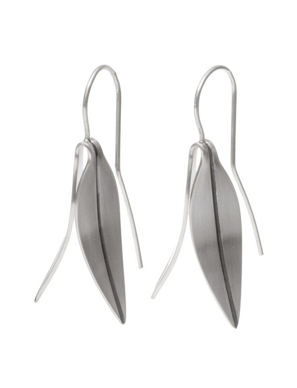 Folded Eucalypt Hook Earrings